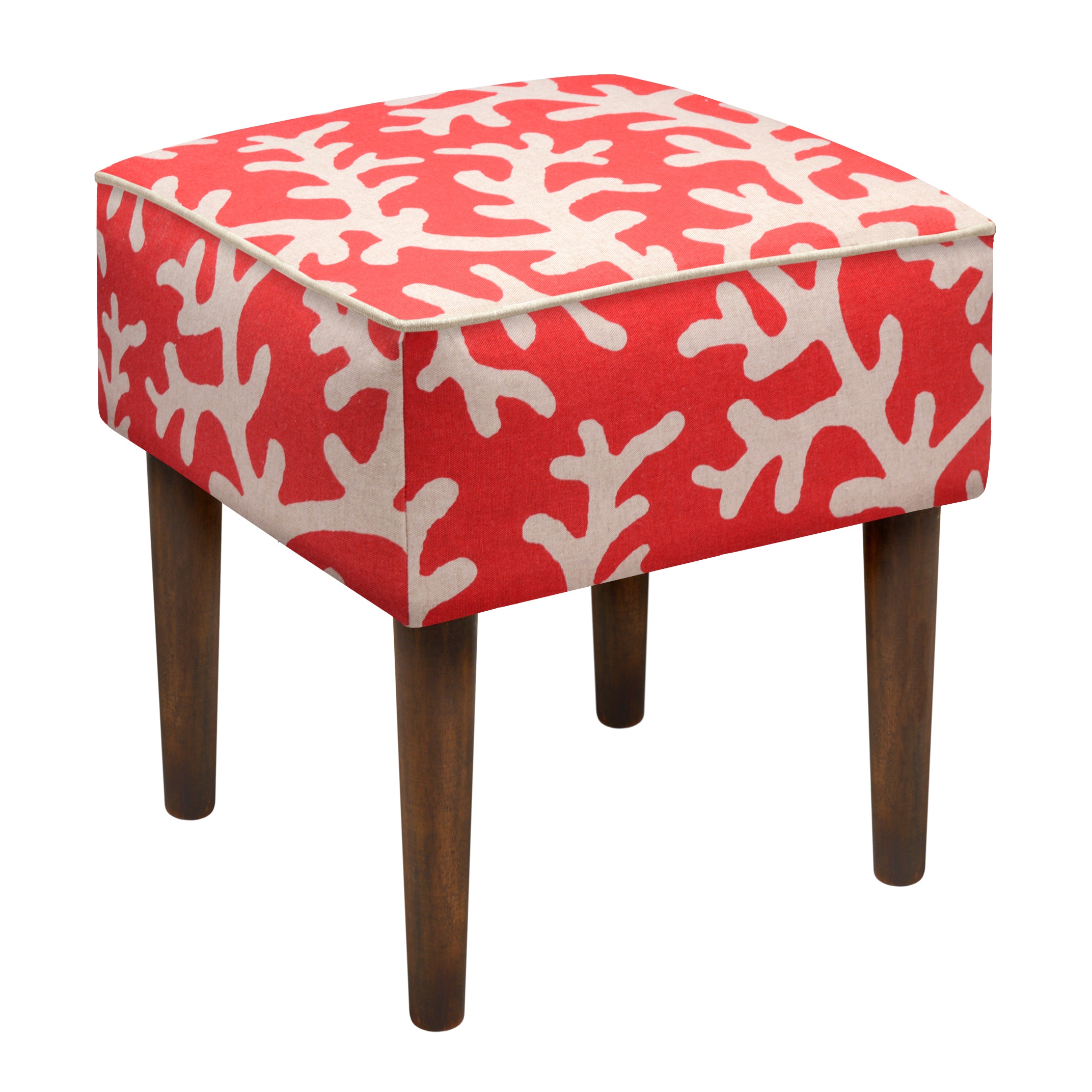 coral vanity stool