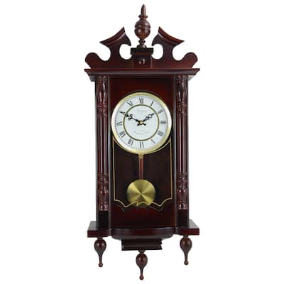 Bedford Clock Collection Cherry Oak Wall Clock