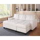 preview thumbnail 3 of 3, Lyssa Bonded Leather Sectional Sofa with Ottoman