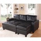 preview thumbnail 5 of 3, Lyssa Bonded Leather Sectional Sofa with Ottoman