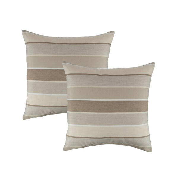 Shop Austin Horn Classics Sunbrella Milano Flax 18 Inch Outdoor Pillow Set Of 2 Free