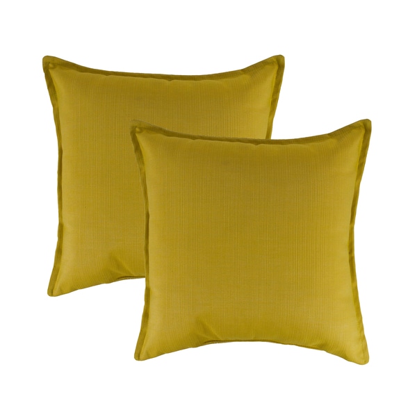 Austin Horn Classics Sunbrella Echo Citron 20-inch Outdoor Pillow (set of 2)