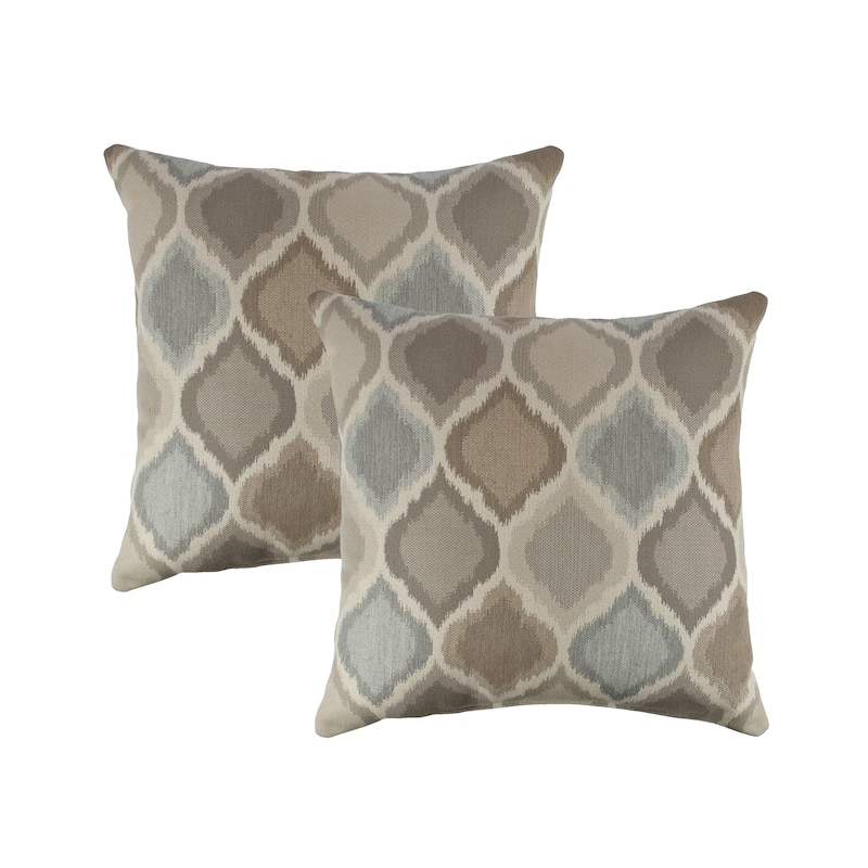 Austin Horn Classics Sunbrella Empire Dove 18 Inch Outdoor Pillow Set Of 2 On Sale Bed