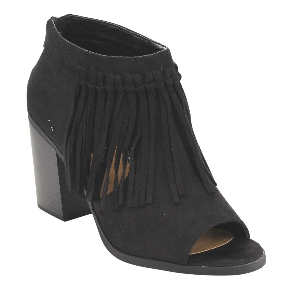 soda fringe booties