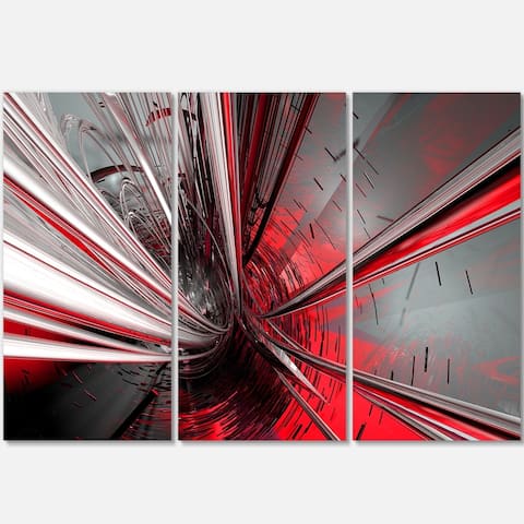 Fractal 3D Deep into Middle - Abstract Art Glossy Metal Wall Art