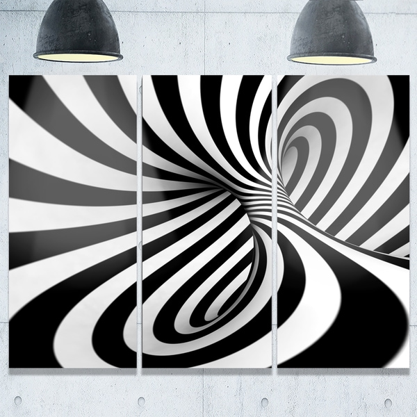 Shop Spiral Black n' White - Abstract Art Glossy Metal ...