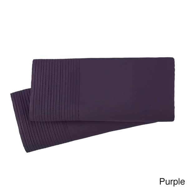 Stylish Pleated Hem Pillowcases Set - Standard (Queen) - Purple