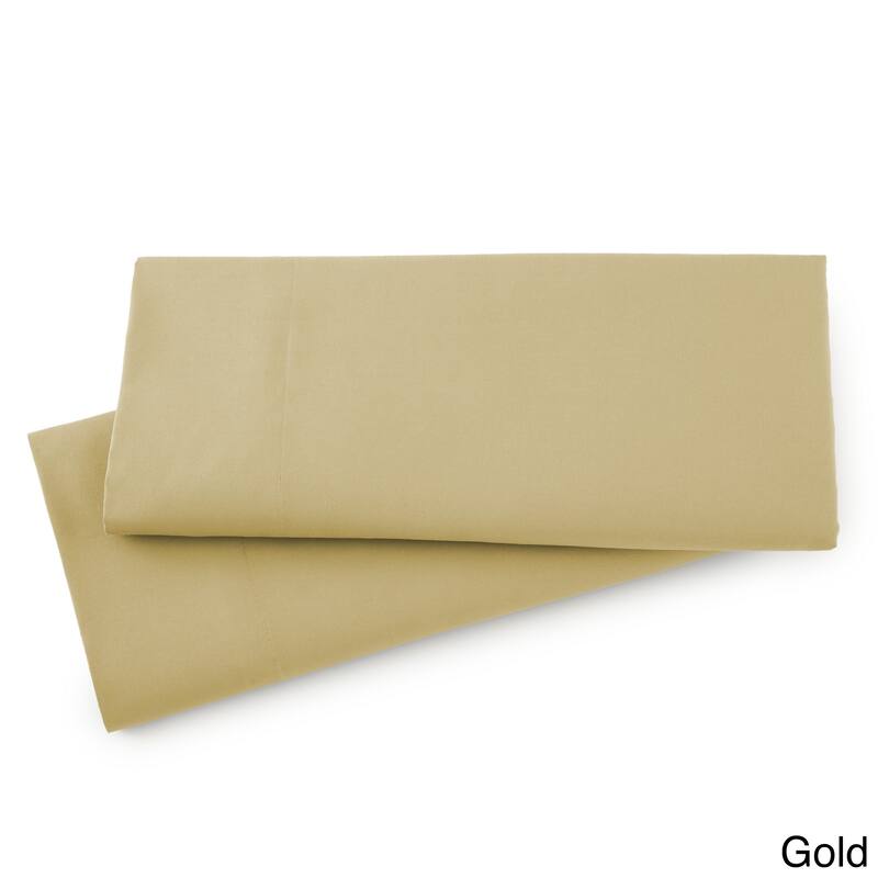 Comfortable Extra Plush Pillowcases (set of two) - Standard (Queen) - Gold