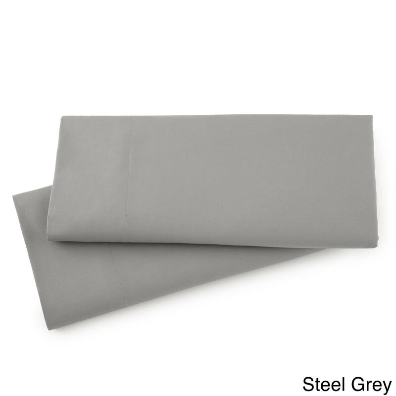 Comfortable Extra Plush Pillowcases (set of two) - Standard (Queen) - Steel Grey