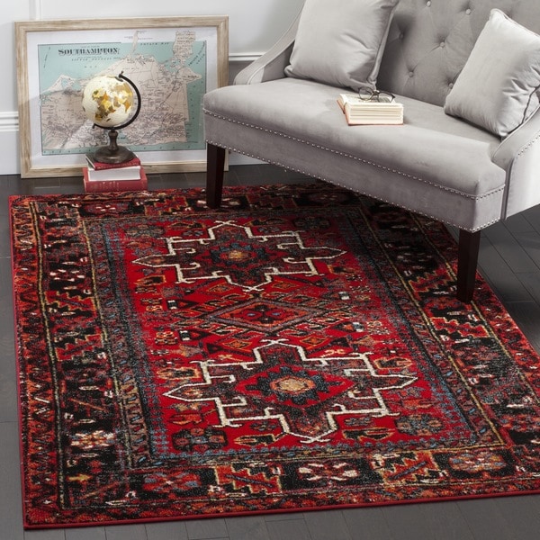Safavieh Vintage Hamadan Traditional Red/ Multi Rug - 5' x 8'