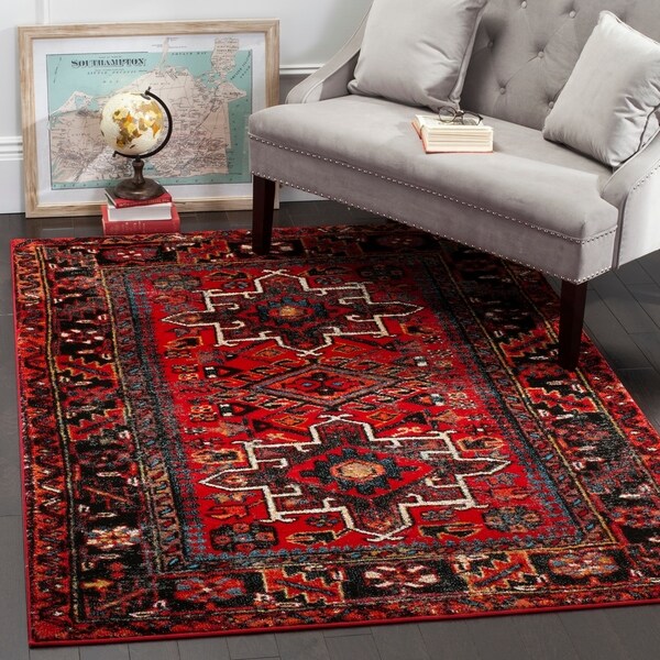 Safavieh Vintage Hamadan Traditional Red/ Multi Rug - 5' x 8'