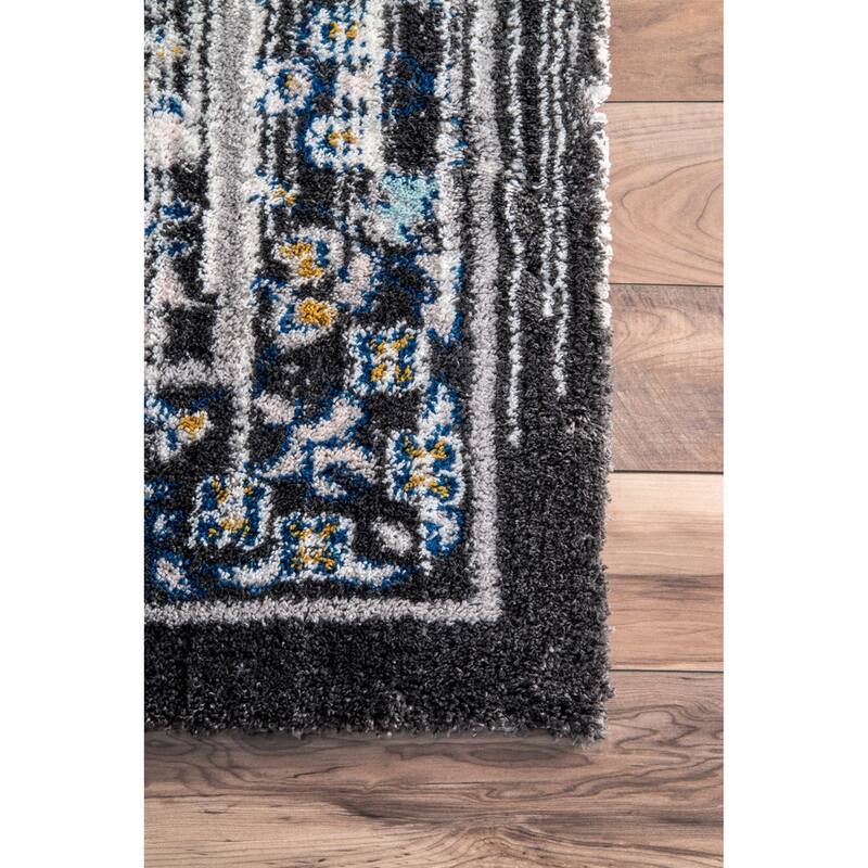 Nuloom Brown Vintage Inspired Vibrant Soft Shag Rug
