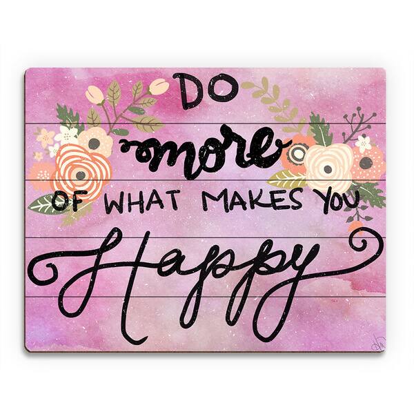 What Makes You Happy' Wooden Wall Art Overstock 12682644