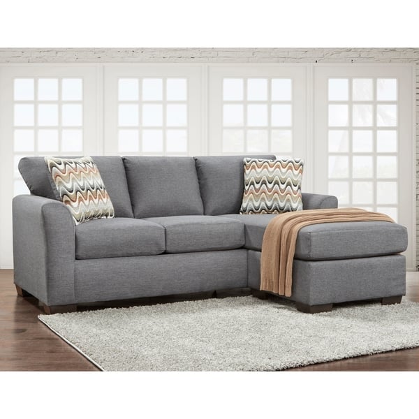 Affordable Furniture Anna Blue/Grey Sofa and Chaise