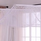 preview thumbnail 2 of 0, Palace Crystal Accent White Polyester 4-Post Bed Canopy