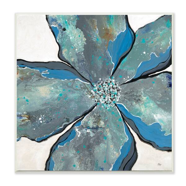 Shades of Blue' Flower Wall Plaque Art - Overstock - 12683502