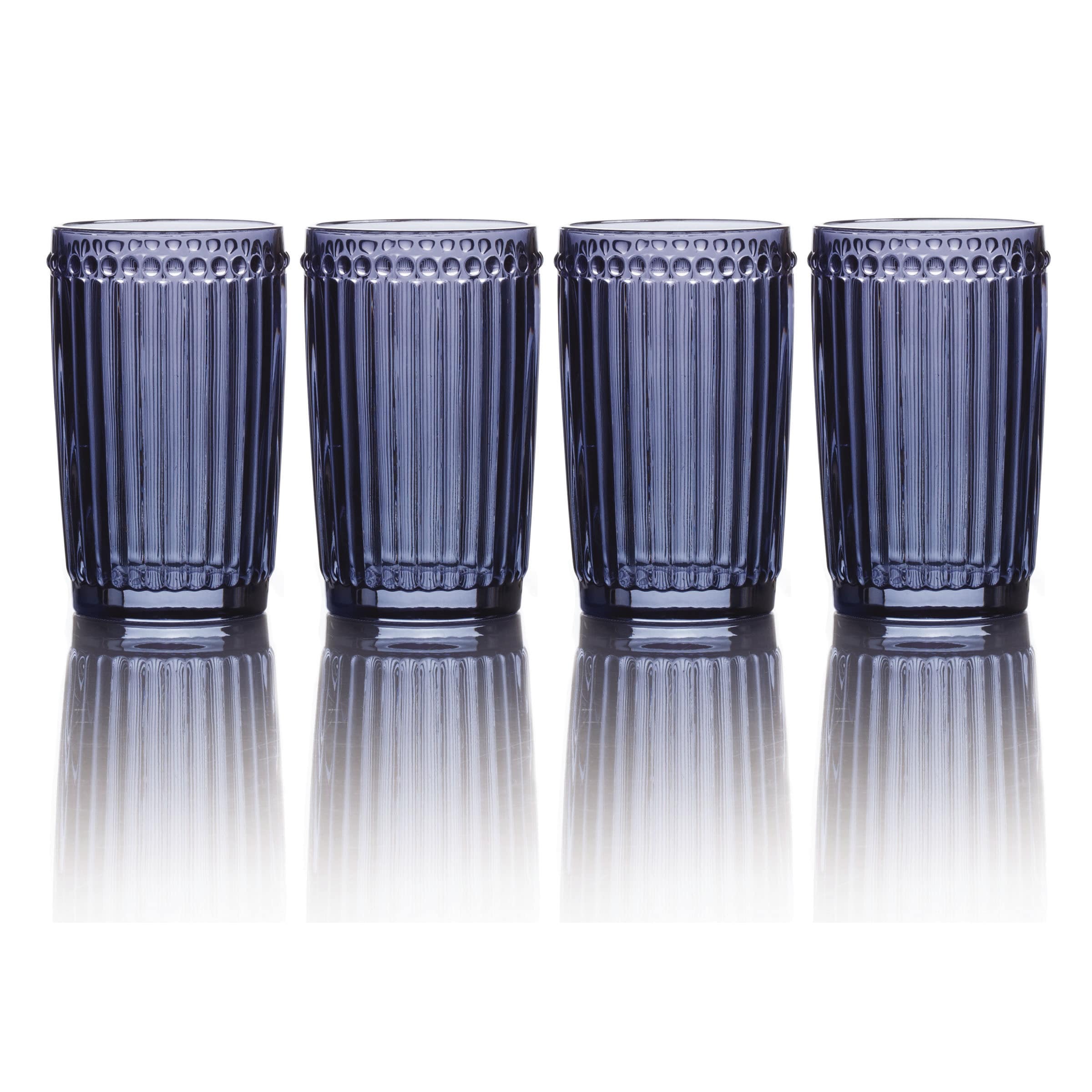 Blue Italian Set of 4 Highball Glasses