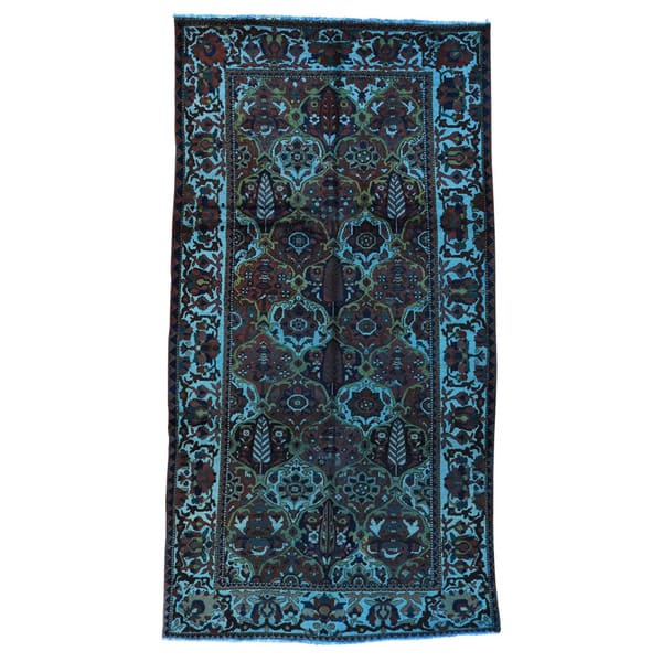 Shahbanu Rugs Persian Overdyed Black Blue Green Shahbanu Rugs Persian Overdyed Black Blue Green
