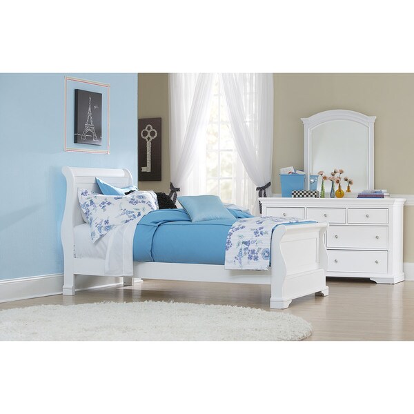 Shop WALNUT STREET TWIN RILEY SLEIGH BED WHITE - Free Shipping Today ...