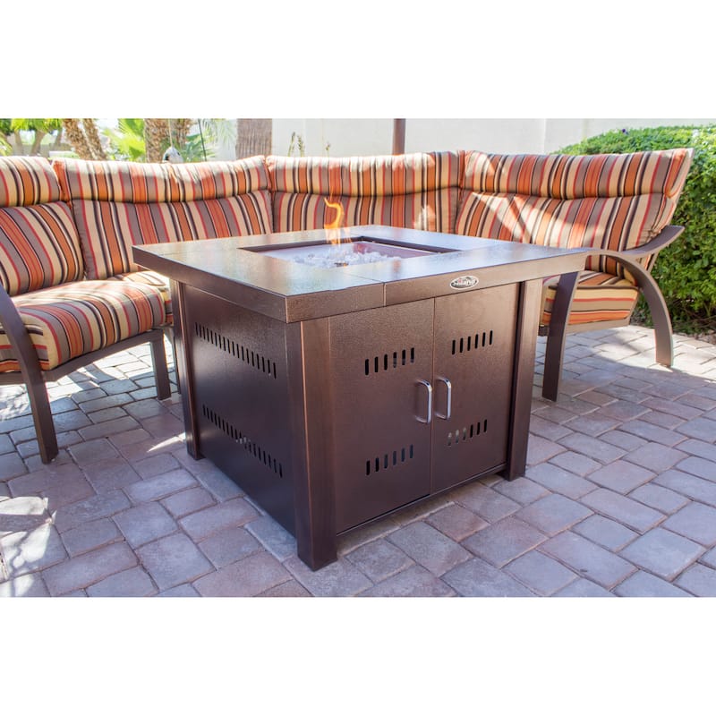 Hiland Brown Hammered Bronze Fire Pit - On Sale - Bed Bath & Beyond ...