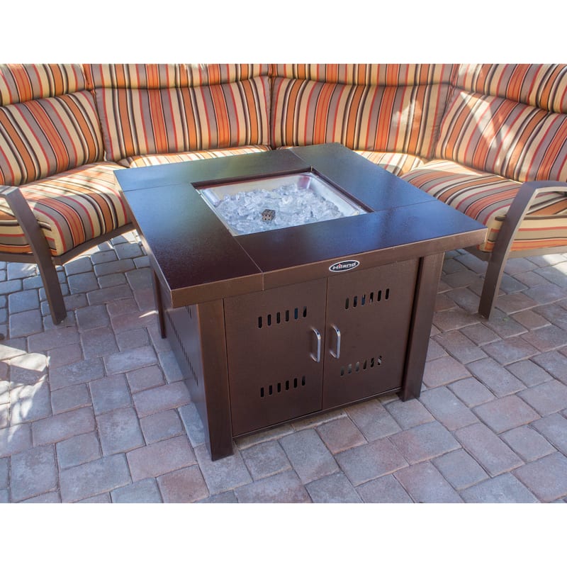 Hiland Brown Hammered Bronze Fire Pit - On Sale - Bed Bath & Beyond ...