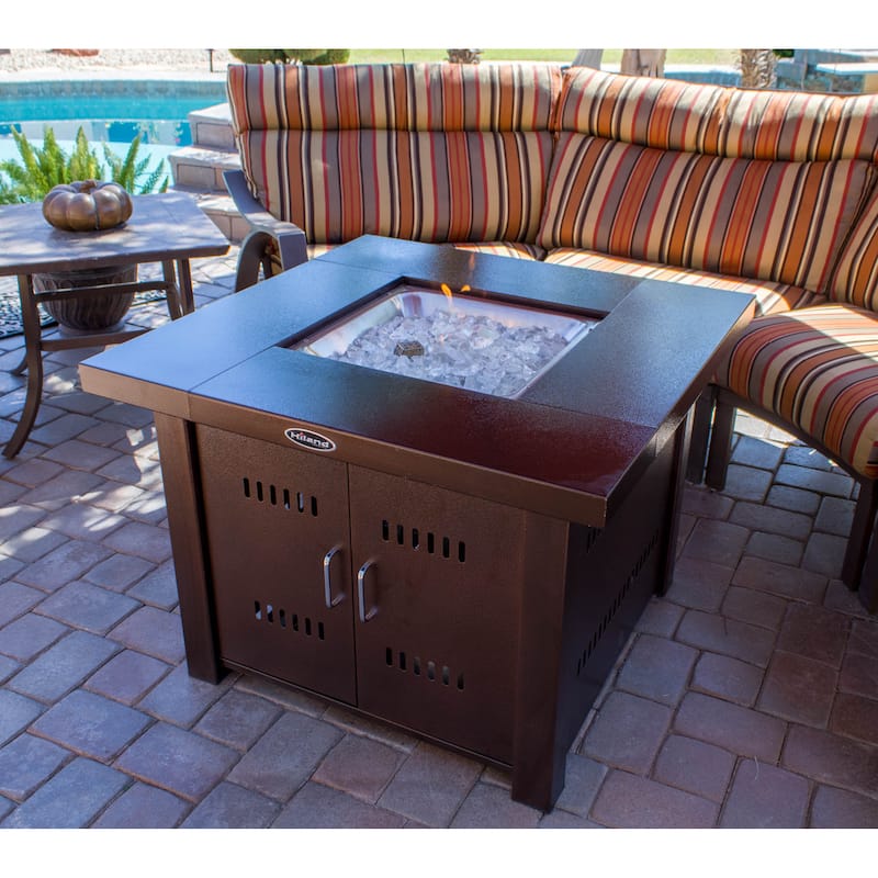 Hiland Brown Hammered Bronze Fire Pit