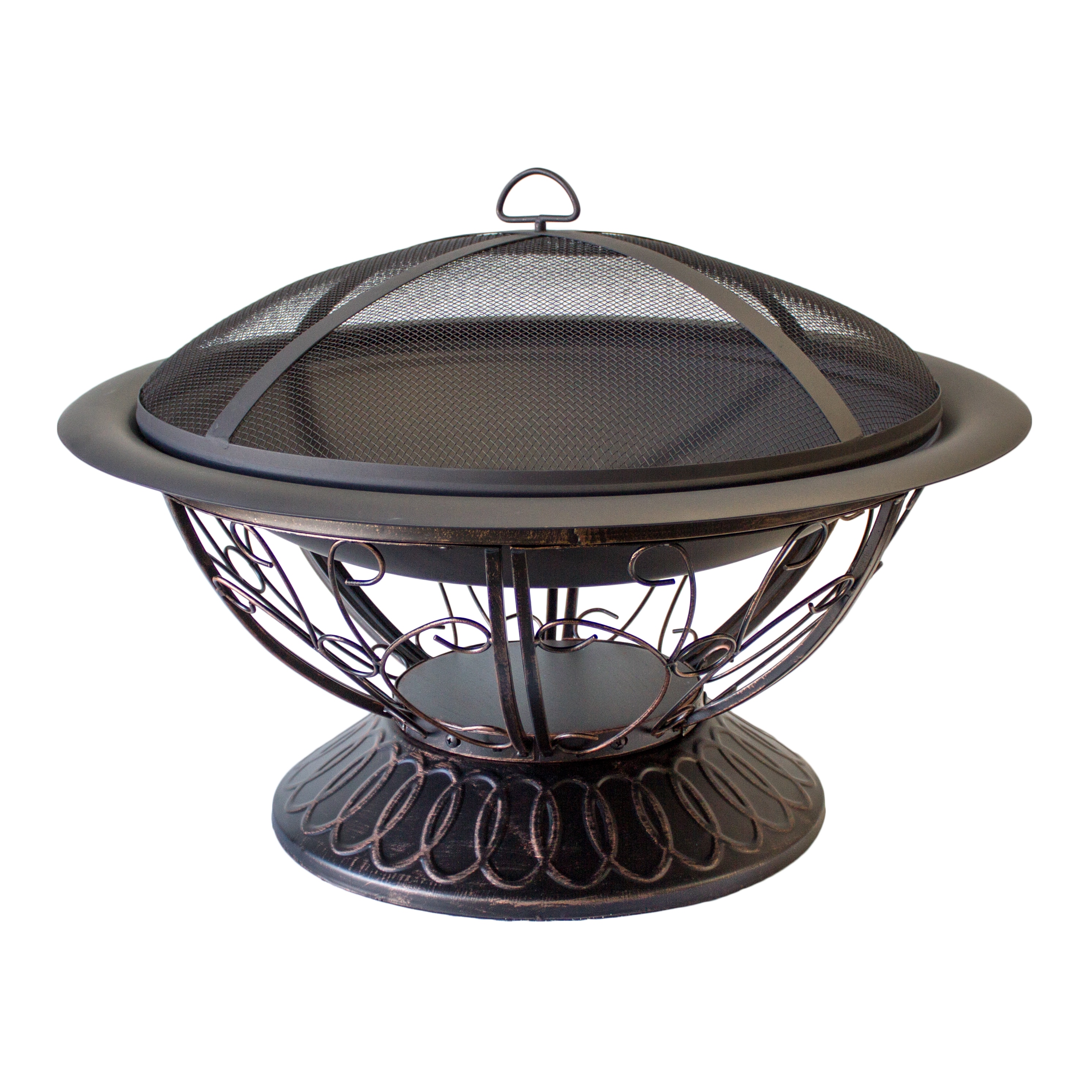 Shop Hiland Ft 022 Wood Burning Fire Pit With Scroll Design Free