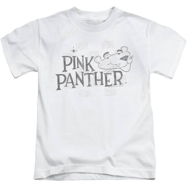 Shop Pink Panther Sketch Logo Short Sleeve Juvenile Graphic T Shirt In White Overstock