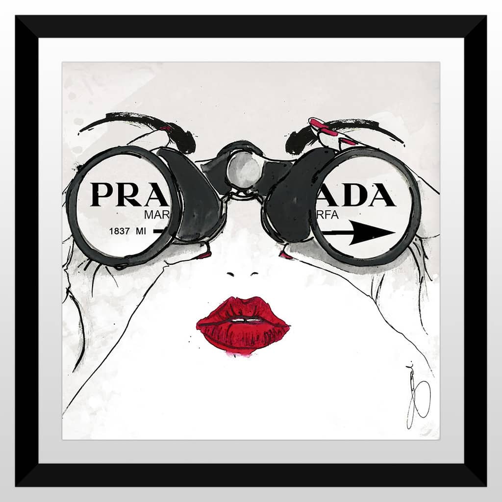 BY Jodi "I See Prada" Framed Plexiglass Wall Art
