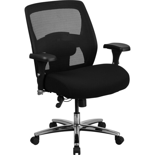 Offex Hercules Series Black Mesh Big And Tall Multifunctional Executive Swivel Chair With Ratchet Back