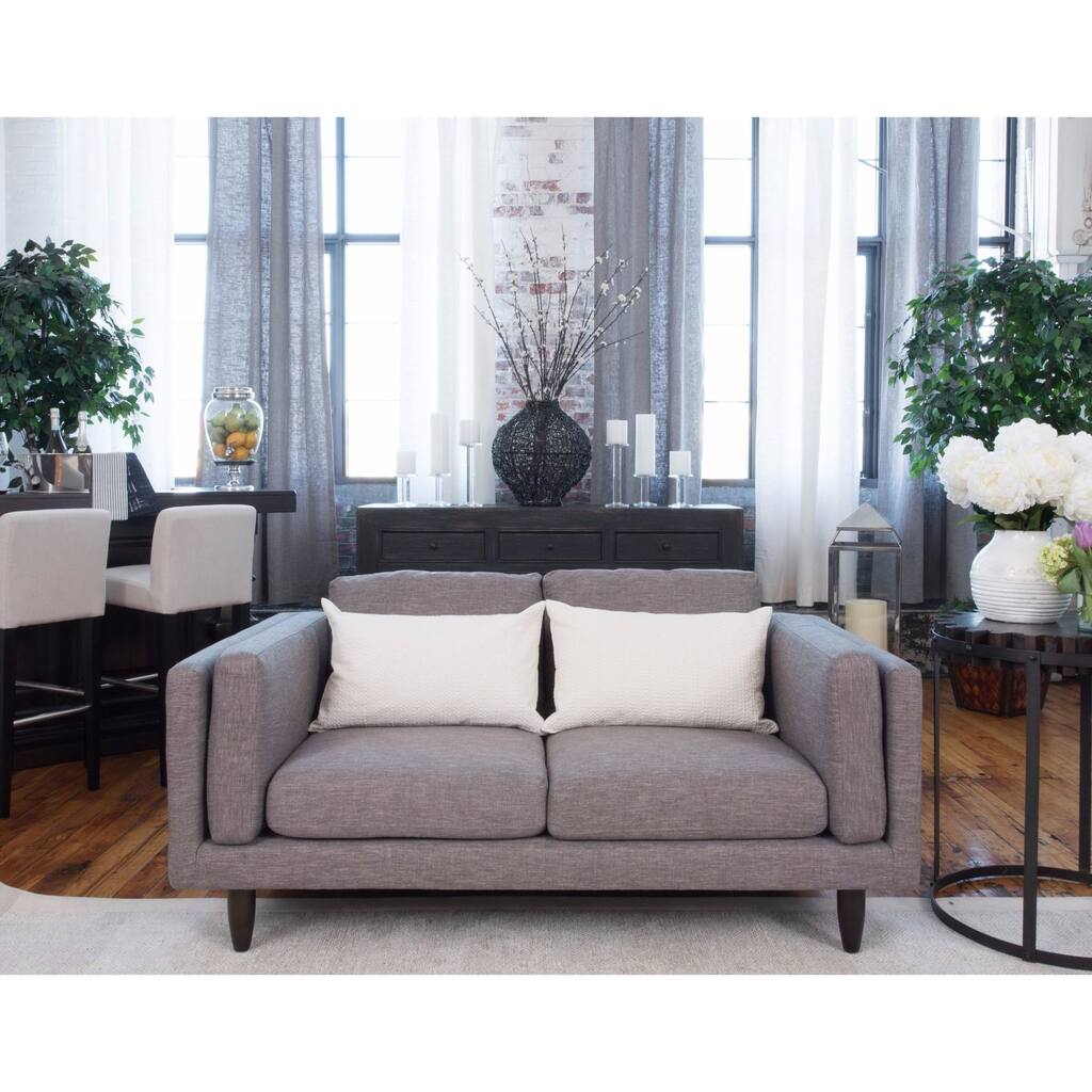 Elements Fine Home Furnishings Retro Collection Taupe Fabric Loveseat