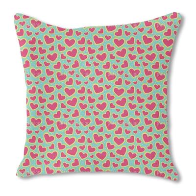 I Am So Wild About Your Strawberry Heart Burlap Pillow Single Sided