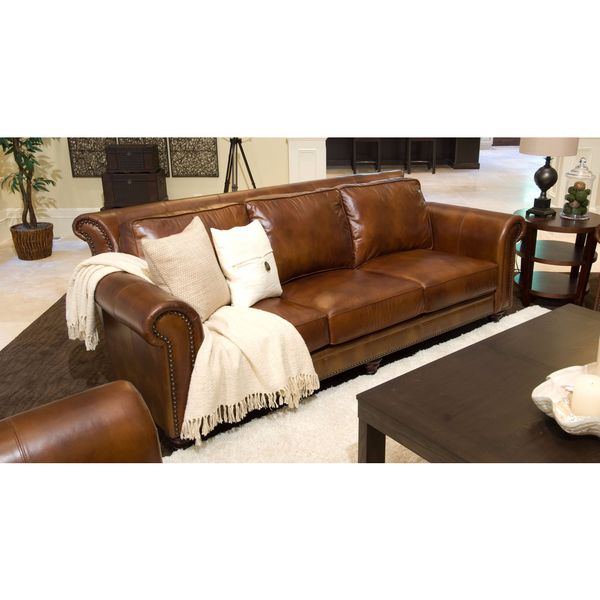 Paladia Top Grain Leather Sofa In Rustic Free Shipping Today Paladia Top Grain Leather Sofa In Rustic Free Shipping Today 12687734
