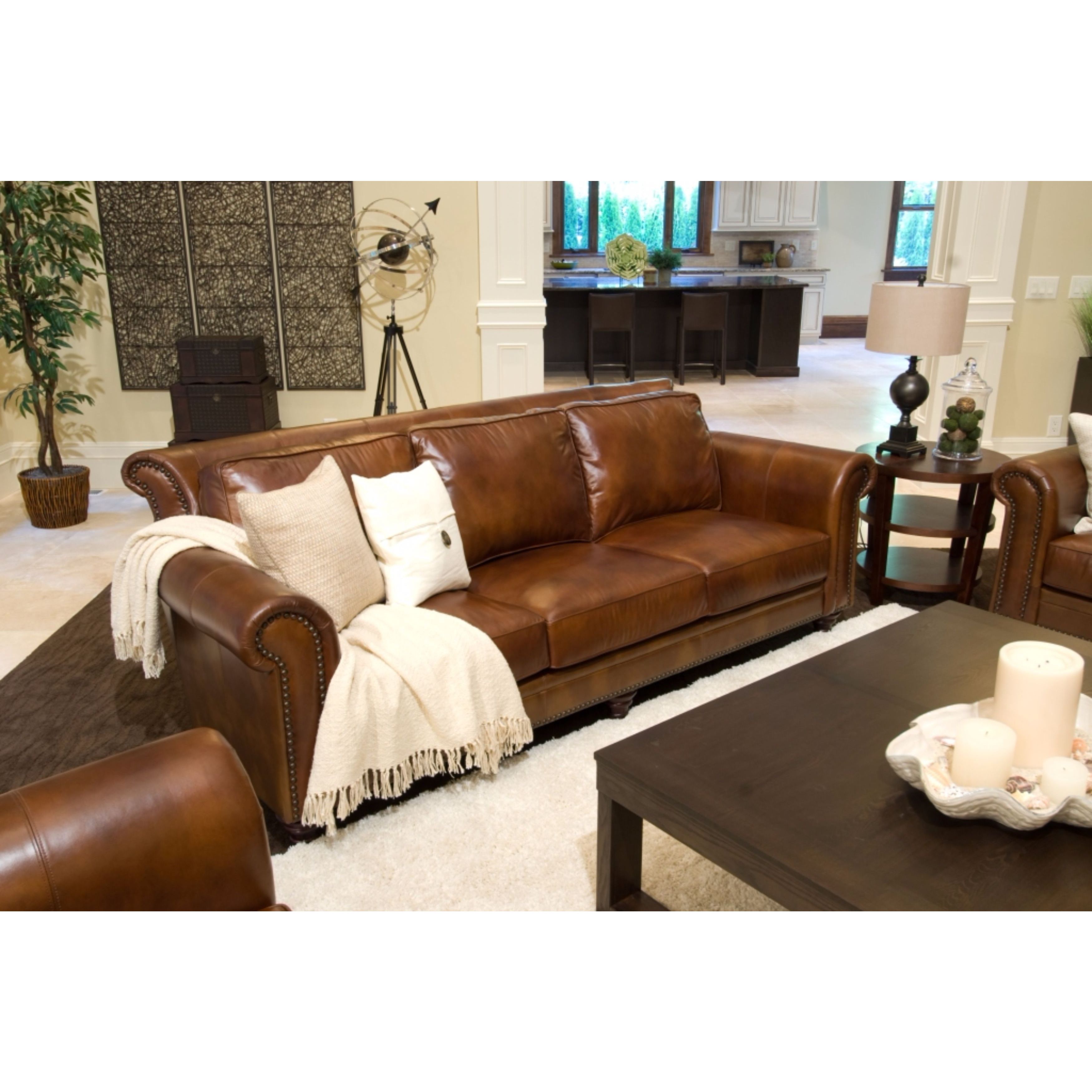 Paladia Top Grain Leather Sofa In Rustic 12687734 Paladia Top Grain Leather Sofa In