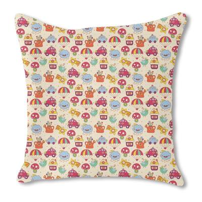 Toy Parade Burlap Pillow Single Sided