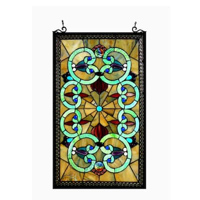 Chloe Tiffany Style Victorian Design Window Panel