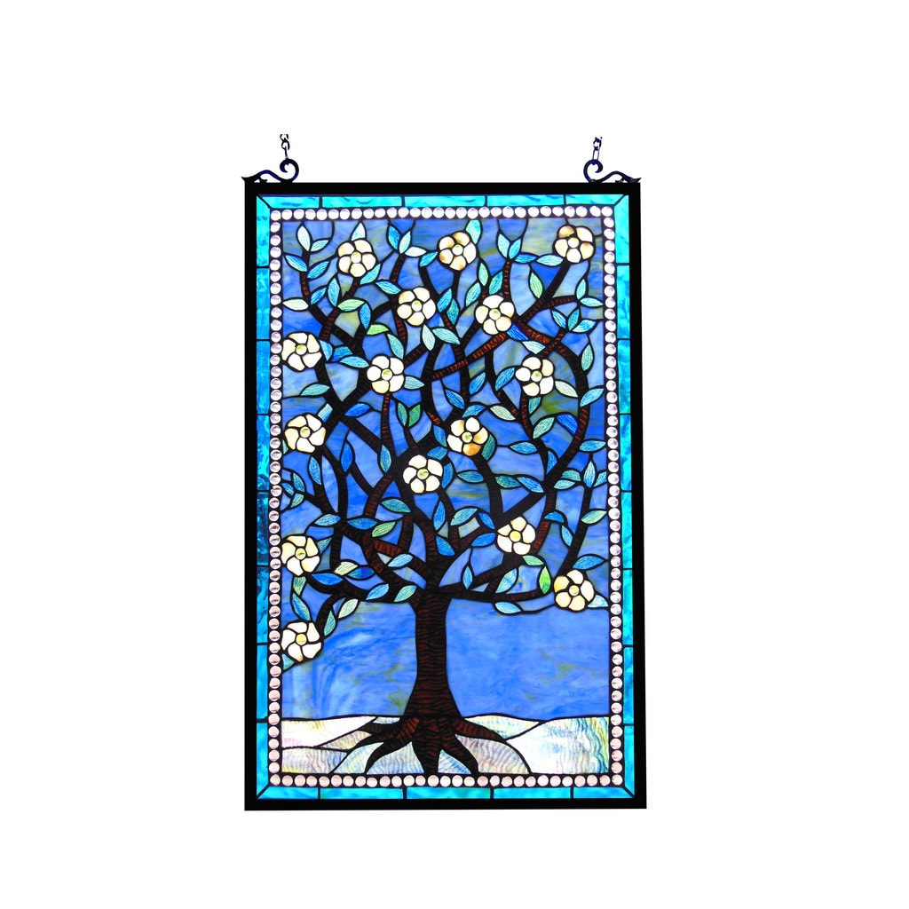 Chloe Tiffany Style Tree of Life Design Window Panel - On Sale - Overstock  - 12696273