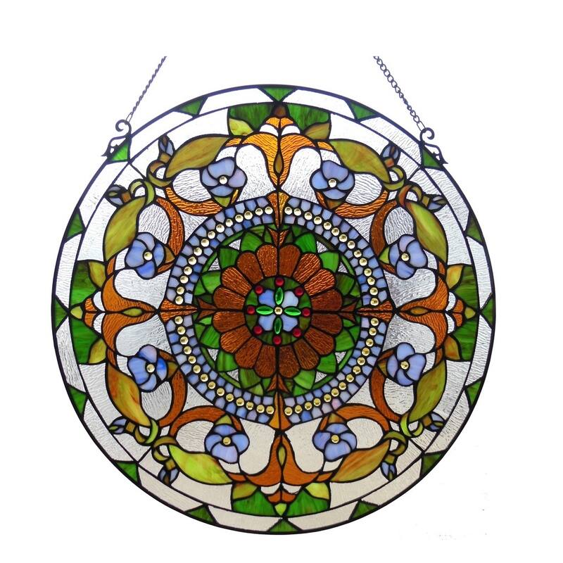 Chloe Tiffany Style Floral Design Window Panel