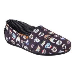 Womens Skechers BOBS Plush Pup Smarts Alpargata Black