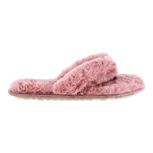 Shop Women's Daniel Green Charly Thong Slipper Blush Faux Fur - On Sale ...