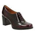 Women's Clarks Tarah Victoria Formal Shoe Burgundy Leather