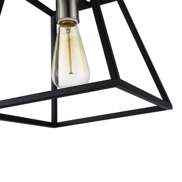 Ove Decors Agnes I Black Finish Iron Led Integrated Pendant Light Fixture Overstock 12704194