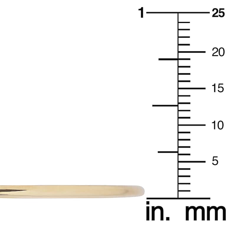 Fremada Italian 14k Gold 2-mm High Polish Slip-On Bangle Bracelet