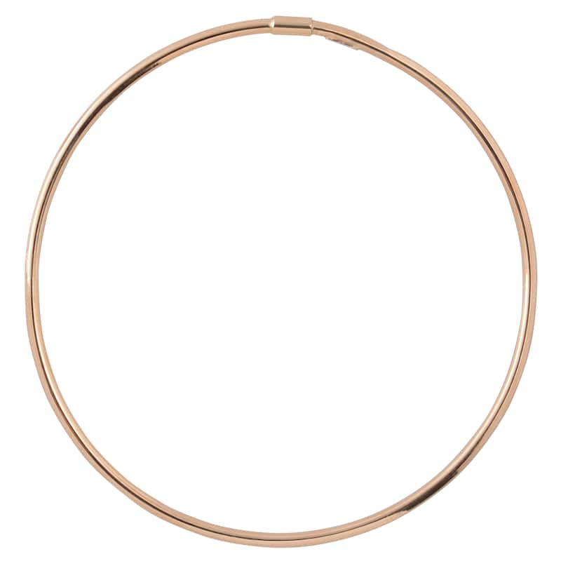 Fremada Italian 14k Gold 2-mm High Polish Slip-On Bangle Bracelet - Rose Gold - Rose