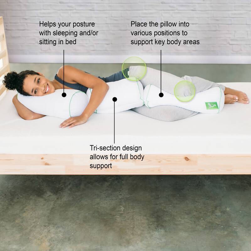 Sleep Yoga Multi-Position Body Pillow - White