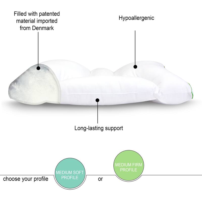 Sleep Yoga™ Dual Sleep Neck Pillow - White