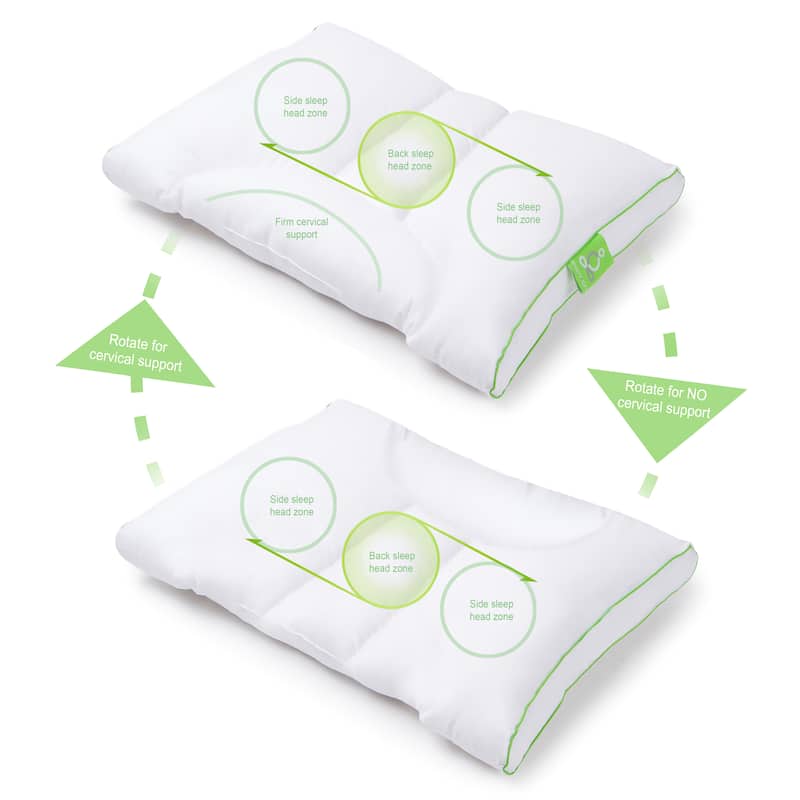 Sleep Yoga™ Dual Sleep Neck Pillow - White