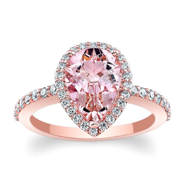 overstock rose gold engagement rings