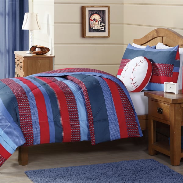 slide 2 of 3, My World Sebastian Stripe 3-piece Comforter Set Twin