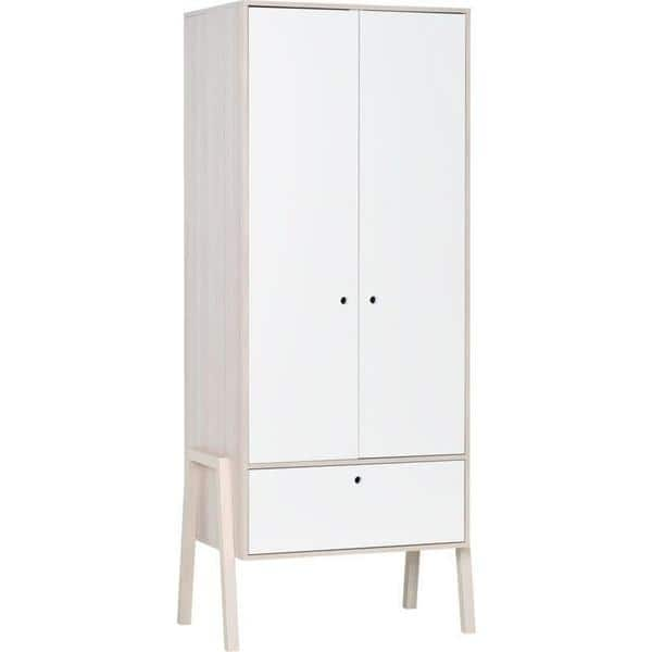 Shop Voelkel Spot Collection White 2 Door Wardrobe Free Shipping